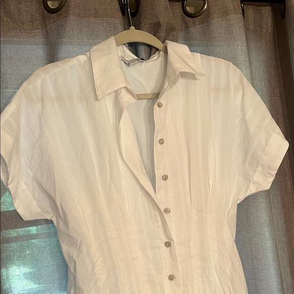 Ann Taylor White Midi Dress with Buttons - Picture 5 of 8